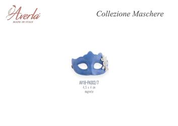 Maschera A Magnete Polvere Con Rose 4,5x4 Cm In Porcellana Di Capodimonte