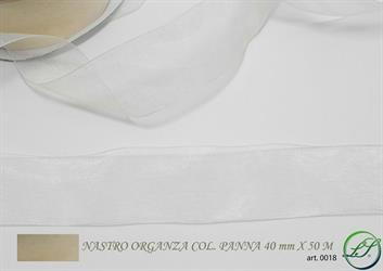 Nastro Organza Colore Panna MM40X50MT