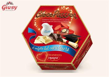 Confetti Crispo CiocoPassion Lieto Evento Confezione 500g Rossi Imbustati Singolarmente
