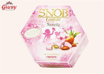 Confetti Crispo Snob Lieto Evento Confezione 500g Rosa Imbustati Singolarmente