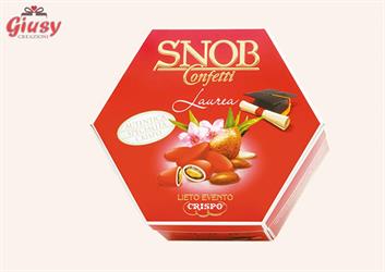 Confetti Crispo Snob Lieto Evento Confezione 500g Rossi Imbustati Singolarmente