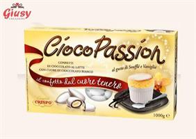 Confetti CiocoPassion Di Cioccolato Al Latte Con Cuore Di Cioccolato Bianco Confezione 1Kg Souffle E Vaniglia