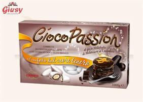 Confetti CiocoPassion Di Cioccolato Al Latte Con Cuore Di Cioccolato Bianco Confezione 1Kg Millefoglie Di Melenzane Al Cioccolato