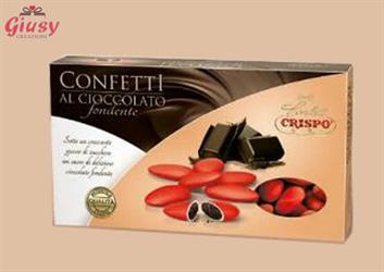 Confetti Crispo Al Cioccolato Fondente Rossi Confezione 1Kg
