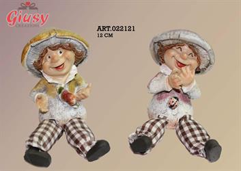 Funghi In Resina 12 Cm Con Gambe Appese 2 Soggetti Assortiti