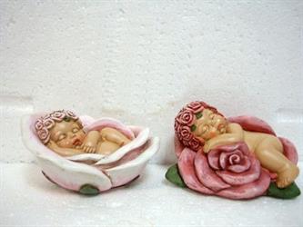 Bimbi In Fiore Resina 9 Cm  2 Soggetti Assortiti
