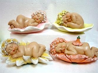Bimbi Resina In Fiore 4 Soggetti Assortiti