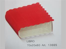 Libro Seta Rosso 70x20x60