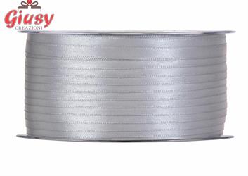 Nastro Raso Mm6x100 Metri Colore Argento