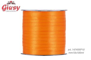 Nastro Raso Mm10x100 Metri Colore Arancio