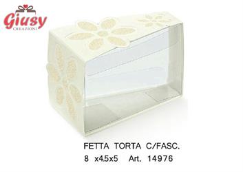 Fetta-Torta 80x45x50 Con Fiore Glitter 1*200