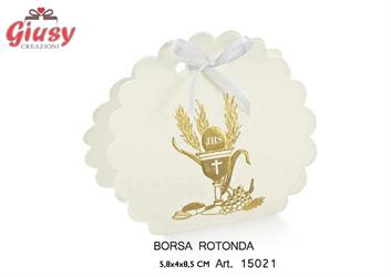 Scatolina Borsa Rotonda Decoro Signum Oro 5,8x4xh.8,5 Cm 10*200