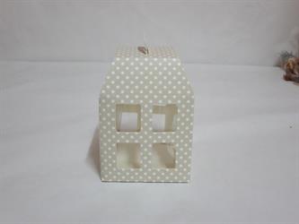 Lanterna In Cartoncino Decoro Atelier Tortora 10x10xh.13,5 Cm 1*200