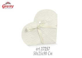 Cuore In Cartoncino Decoro Matalasse' Bianco 5x2,5xh.9 Cm 10*200