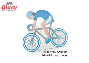 Bicicletta Portaconfetti Decoro Festa Blu 6x4xh.14,5 Cm 10*200