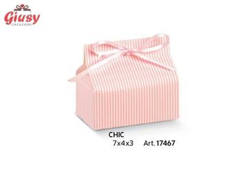 Scatolina Chic Millerighe Colore Rosa 7x4x3 Cm