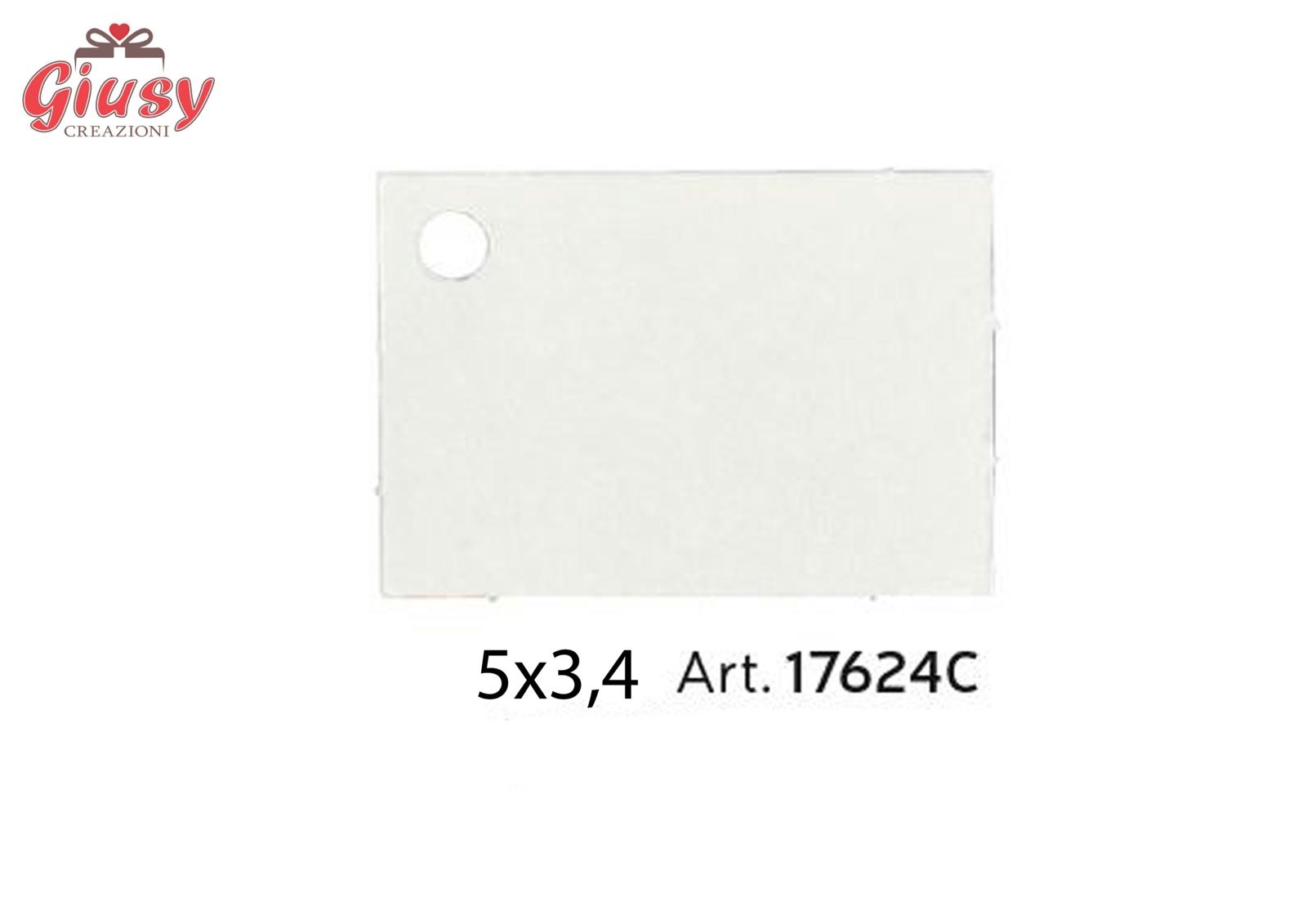 Targhetta Colore Bianco 5x3,4 Cm