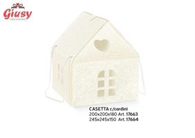 Casetta Con Cordino Harmony Bianco 20x20x20 Cm