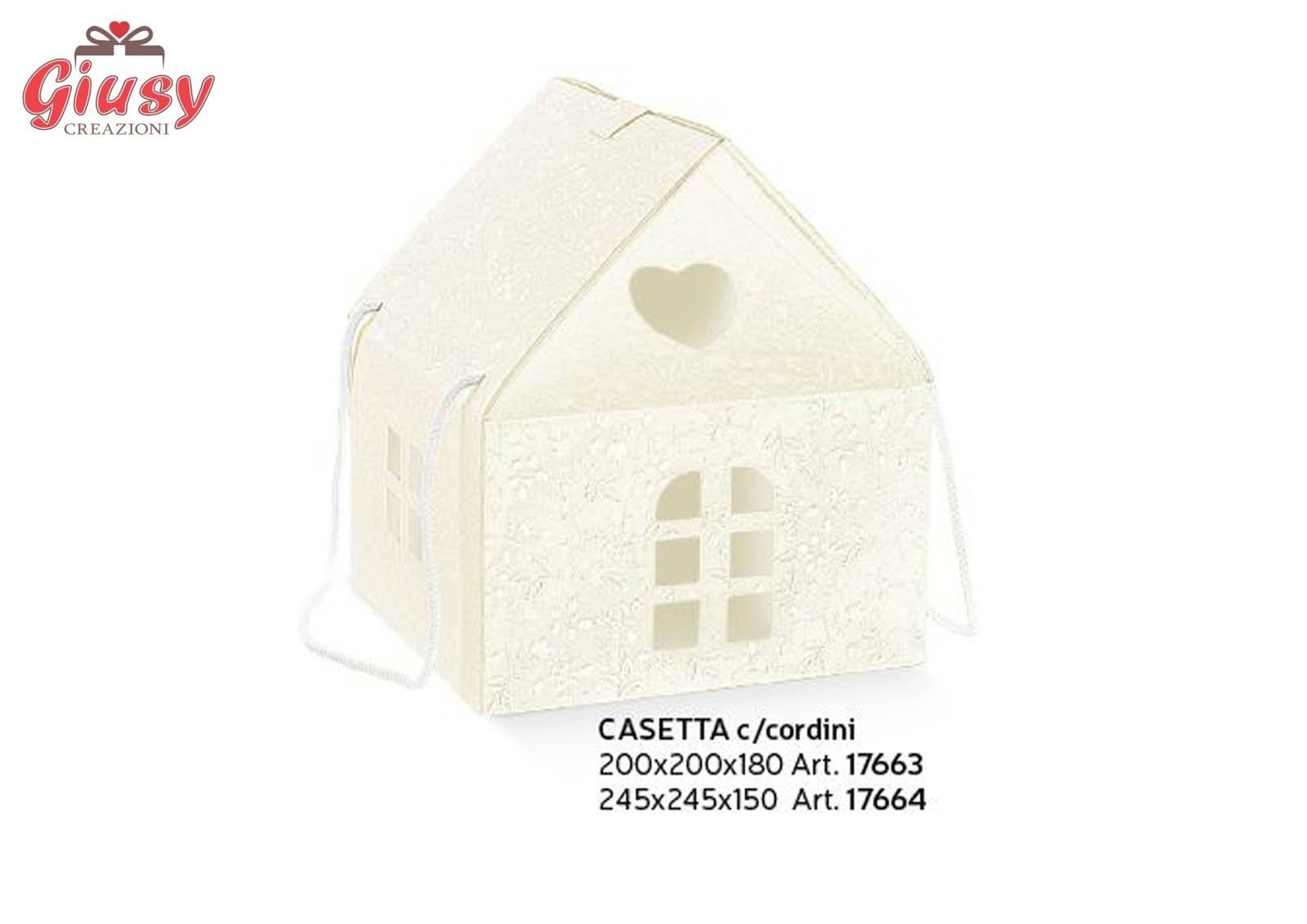 Casetta Con Cordino Harmony Bianco 24,5x24,5x15 Cm