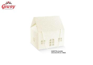 Casetta Con Cordino Harmony Bianco 33x25x19 Cm