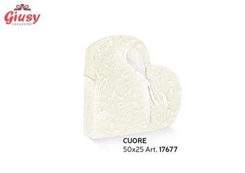 Cuore Harmony Bianco 5x2,5 Cm