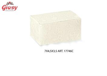Scatolina Rivestita Harmony Bianco 7x4,5x3,5 Cm