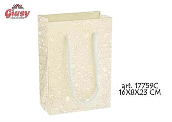 Shopper Box Con Cordini In Harmony Bianco 16x8x23 Cm 10*200
