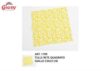 Tulle Rete Quadrato 23x23 Cm Colore Giallo 20*2500