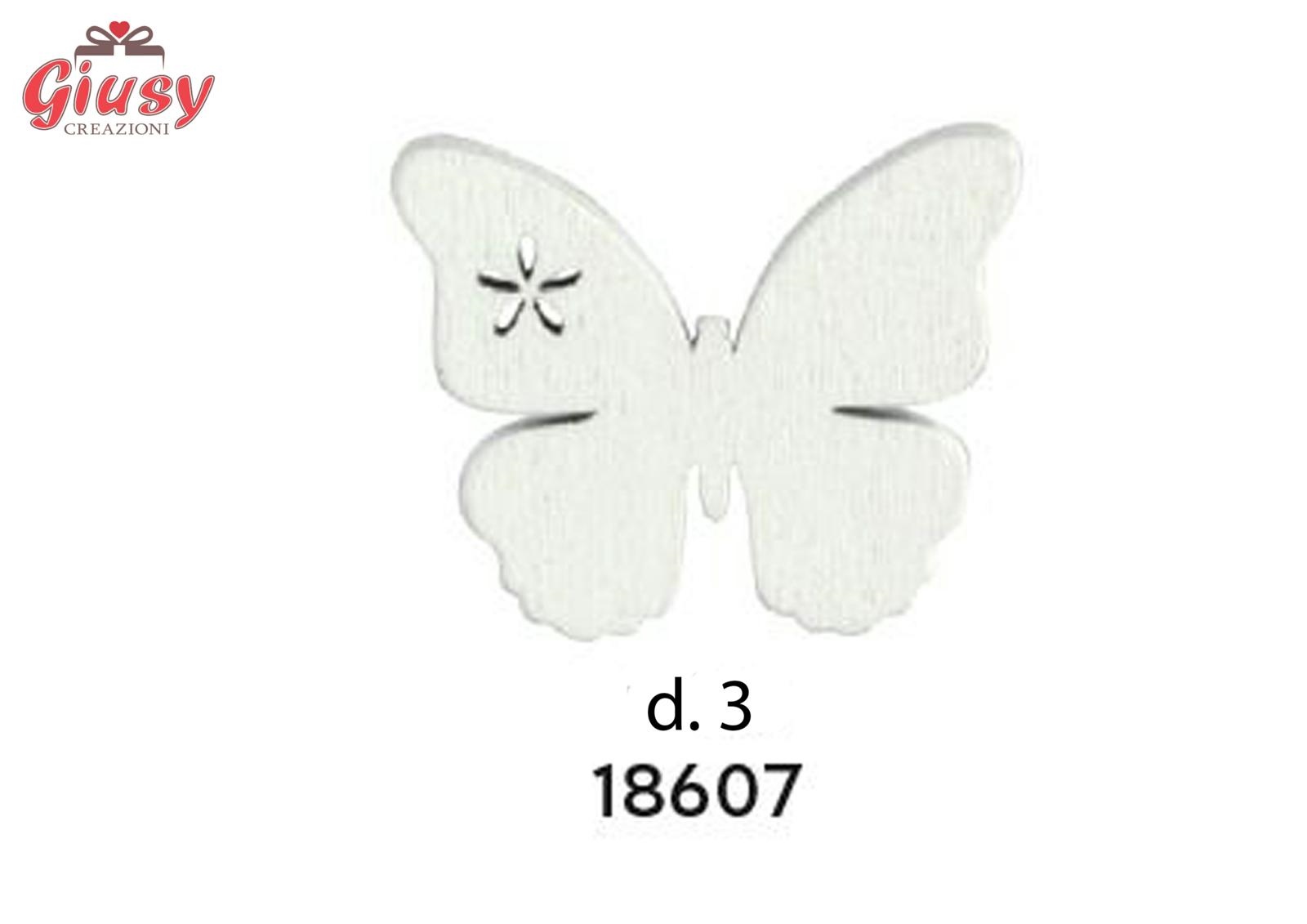 Set 12 Farfalle Con Adesivo Diametro 3 Cm