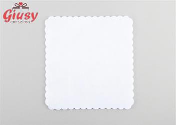 Tulle Organza Quadrato Bianco 24x24 Cm