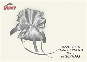 Fazzoletto Chanel Argento 26 Cm