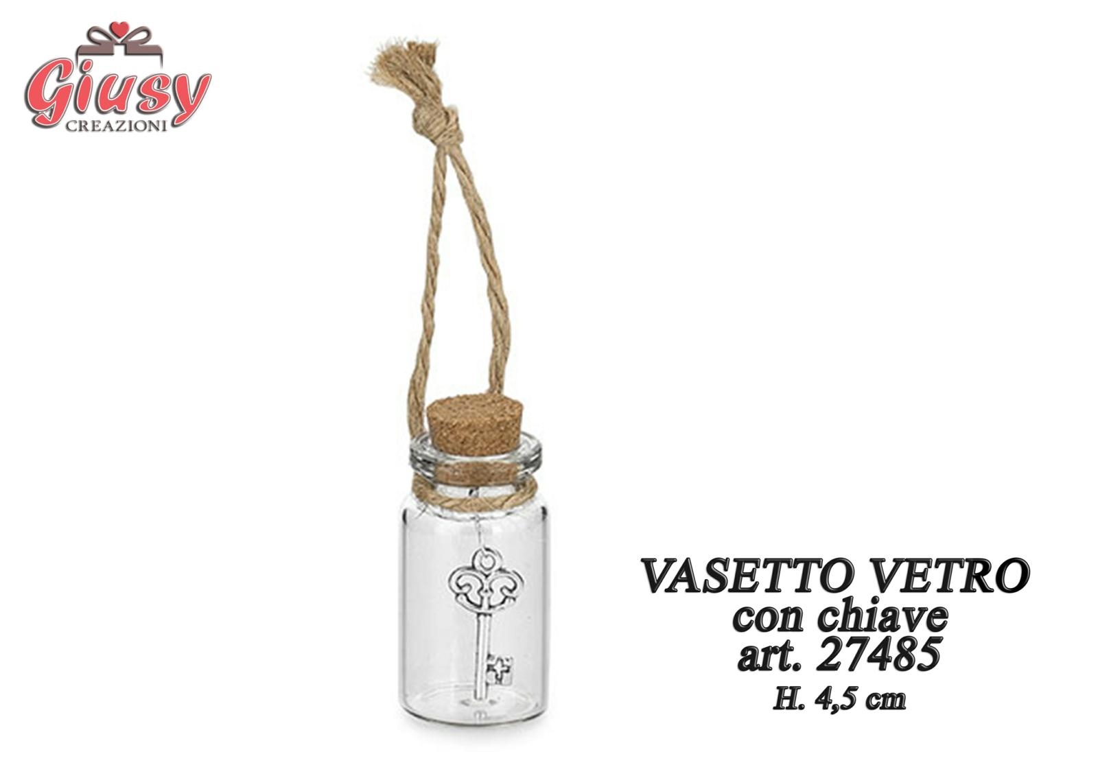 Vasetto Vetro Con Chiave H.4,5 Cm 12*576
