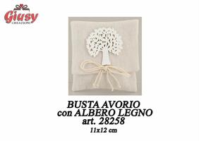 Busta Avorio Con Albero Della Vita In Legno 11x12 Cm 12*360