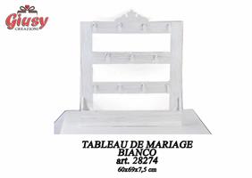 Tableau De Mariage Bianco In Legno 60x69x7,5 Cm 2*6