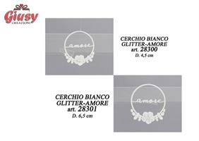 Cerchio Bianco Glitter Amore D.4,5 Cm 12*288