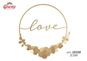Cerchio Oro Glitter Con Scritta Love D.300