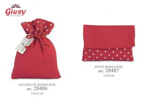 Busta Rossa A Pois 11x8 Cm 12*576
