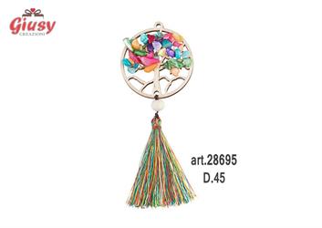 Albero Della Vita Arcobaleno Con Nappina D.45 Mm 12*288