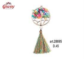 Albero Della Vita Arcobaleno Con Nappina D.45 Mm 12*288