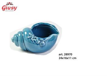 Cornucopia Ceramica Blu 24x16h.11 4*12