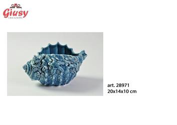 Conchiglia Ceramica Blu 20x14x10h 4*12
