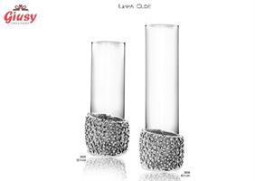 Vaso Linea Cloe'In Resina Bagno Argento H.32 Cm Completo Di Scatola