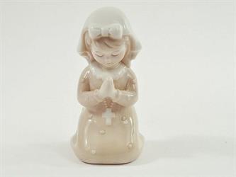 Bimba in Preghiera in Porcellana Colore Beige H.12 Cm 4*96