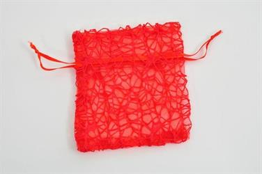 Sacchetto Rete e Organza Rosso 10x12 Cm 12*960