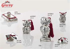 Gufo 5 Swarosky Rosso 4 Cm