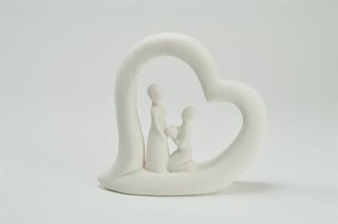 Sposini In Ceramica Colore Bianco Con Astuccio H.14 Cm 1*48