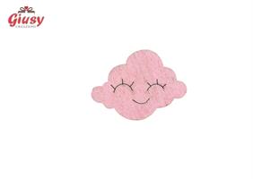 Applicazione Nuvoletta Colore Rosa Cm 3x2.8