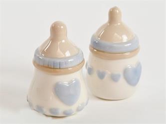 Biberon Azzurro In Porcellana 2 Soggetti Assortiti 6 Cm 12*144