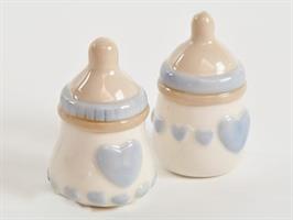 Biberon Azzurro In Porcellana 2 Soggetti Assortiti 6 Cm 12*144
