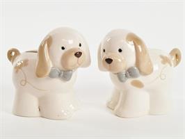 Salvadanaio Cagnolini In Ceramica 2 Soggetti Assortiti 12 Cm 2*24